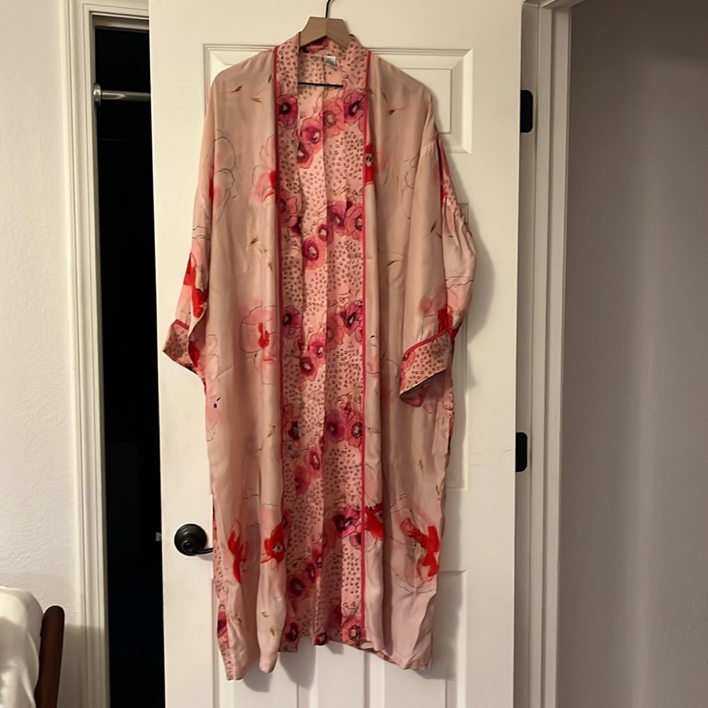 100% silk robe